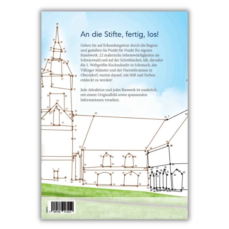 Punkt für Punkt-Malbuch Schwarzwald + Schwäbische Alb