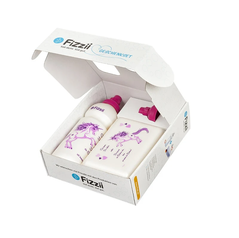 Fizzii Geschenkset Pausenbox & Trinkflasche mit Ersatzdeckel