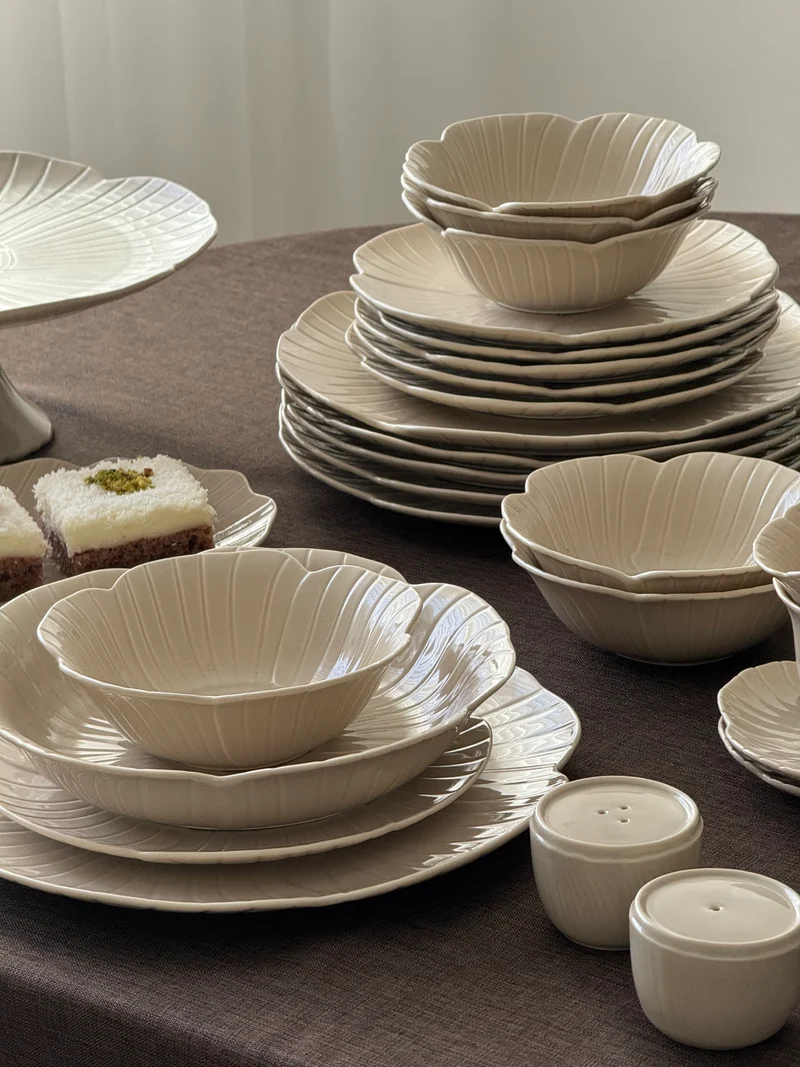 Florange Beige Teller-Set 27-teilig