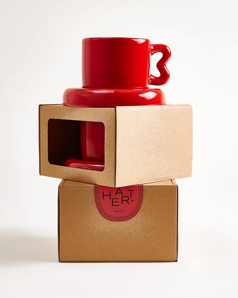 Seia Tasse & Untertasse Herz rot