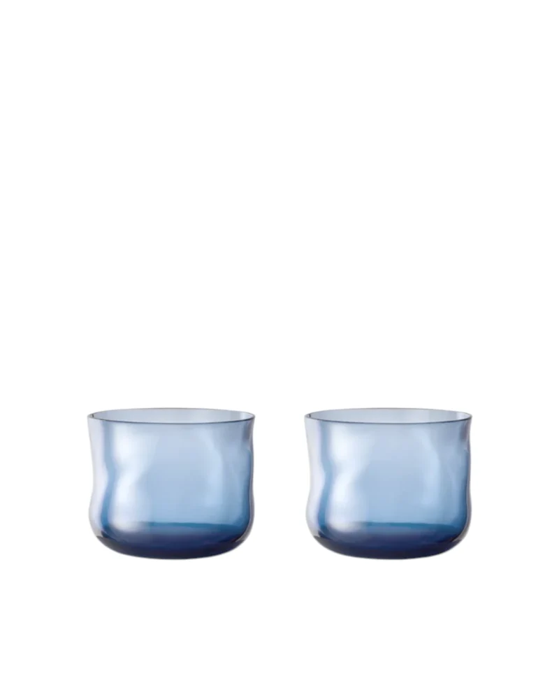 Swirl Wasserglas Midnight - Dunkelblau - 2er Set