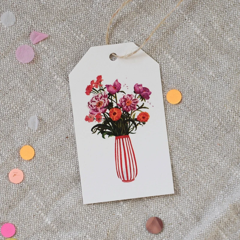 Geschenkanhänger · Pink Peonies