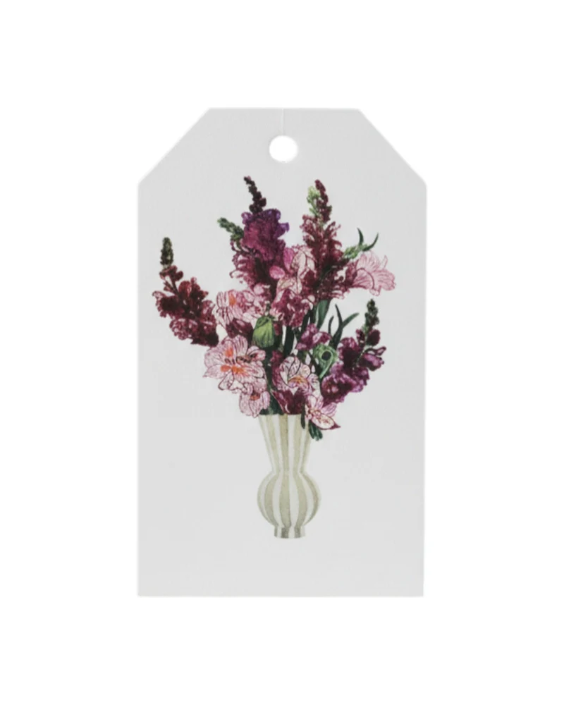 Geschenkanhänger · Pink flower bouquet