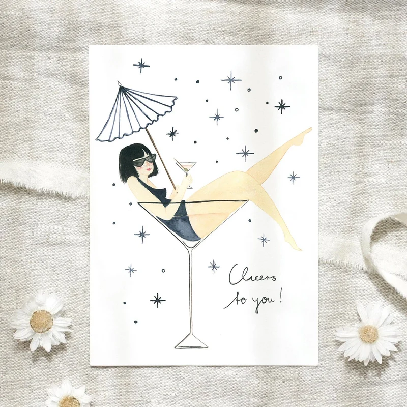 Postkarte · Lady Cocktail