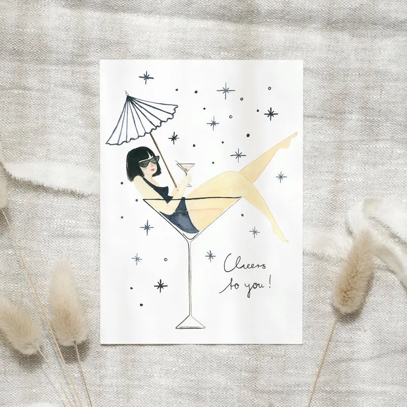 Postkarte · Lady Cocktail