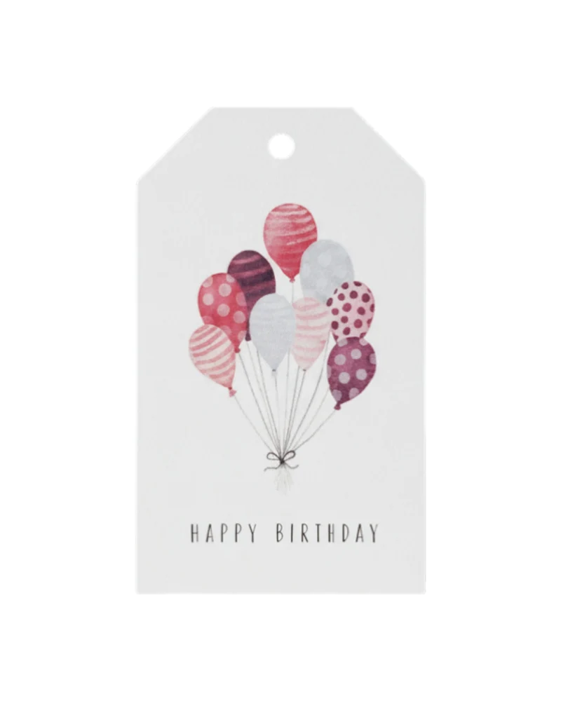 Geschenkanhänger · Birthday Balloons
