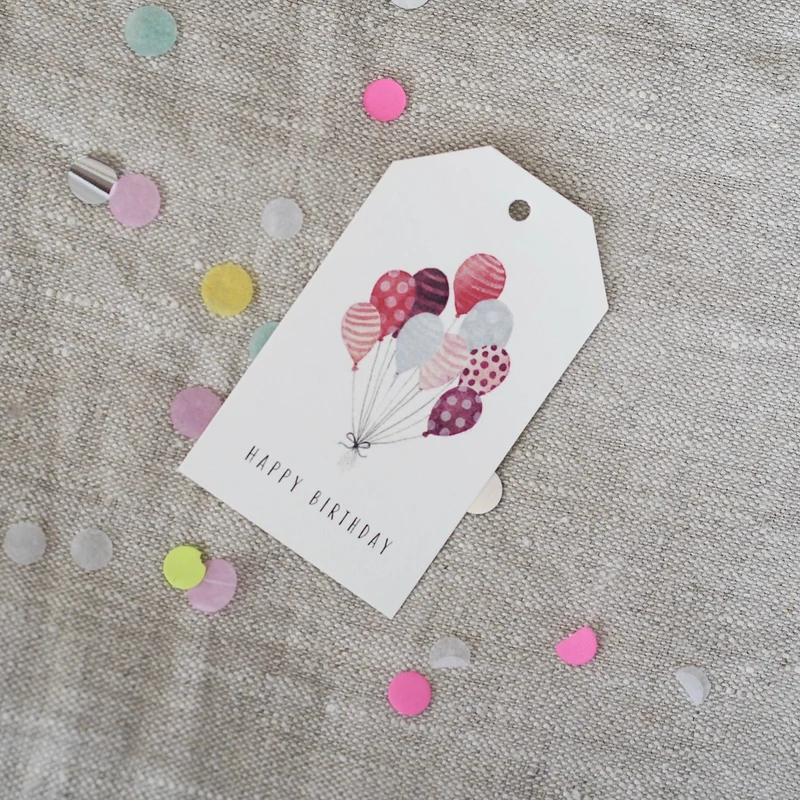 Geschenkanhänger · Birthday Balloons