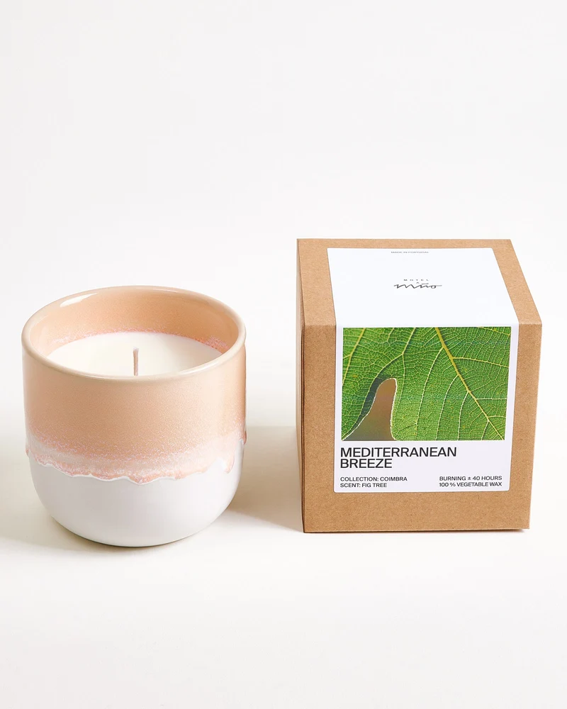 Coimbra Geschenk-Set Duftkerze apricot pink 3-teilig