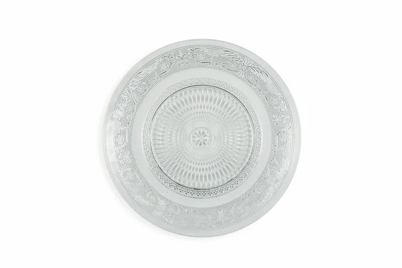 Villa d'Este Home Geschirrset Imperial Glas 18-teilig / 6 Personen - 6 Speiseteller, 6 Frühstücksteller und 6 Suppenteller