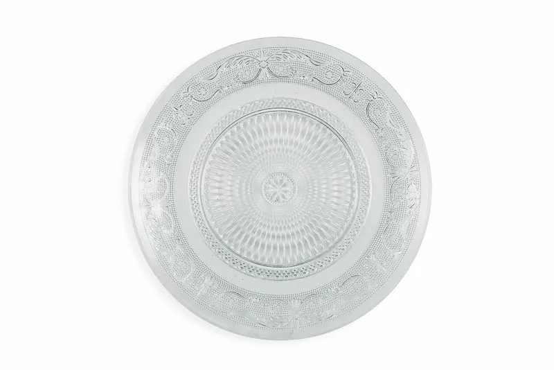 Villa d'Este Home Geschirrset Imperial Glas 18-teilig / 6 Personen - 6 Speiseteller, 6 Frühstücksteller und 6 Suppenteller