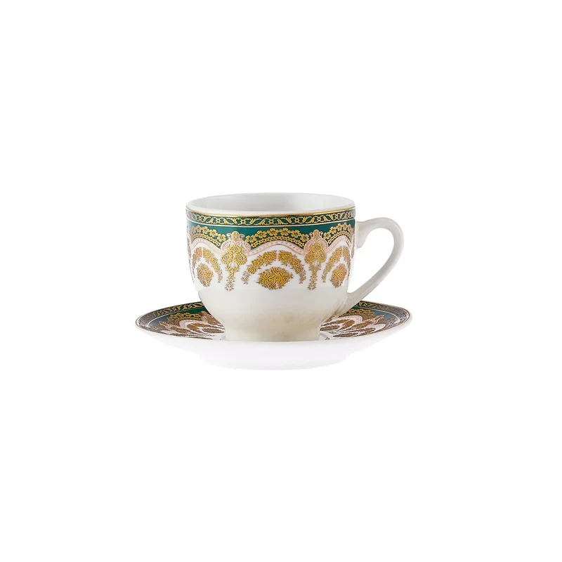 Karaca Zen Grüner Kaffee Tasse Set für 6 Personen, 90 ml