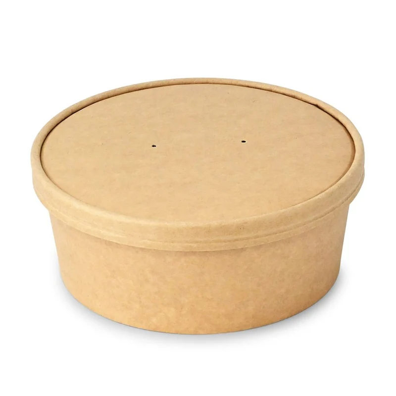 300x Kartondeckel für Kraft-/ Salatschale braun 184mm
