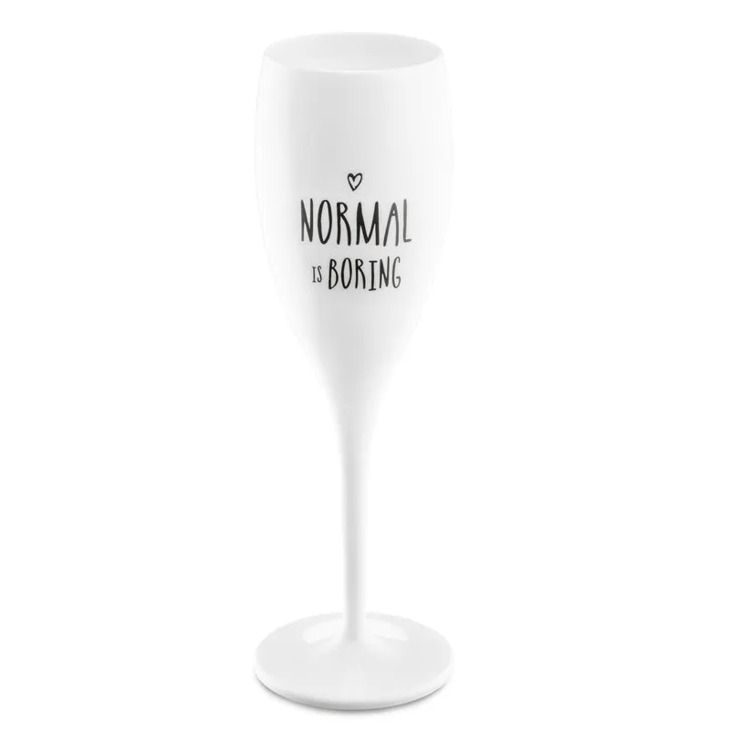 Sektglas mit Druck CHEERS No. 1 NORMAL IS BORING