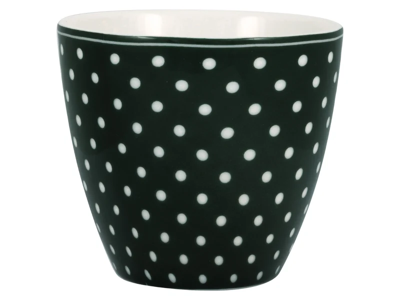 Greengate Dotty Latte Cup dark green 0,35l