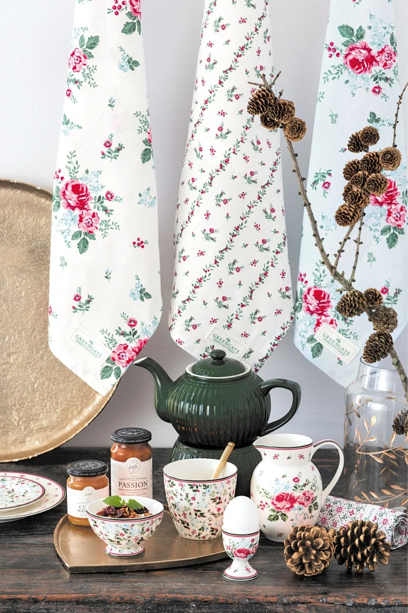 Greengate Dotty French Bowl medium dark green 10cm