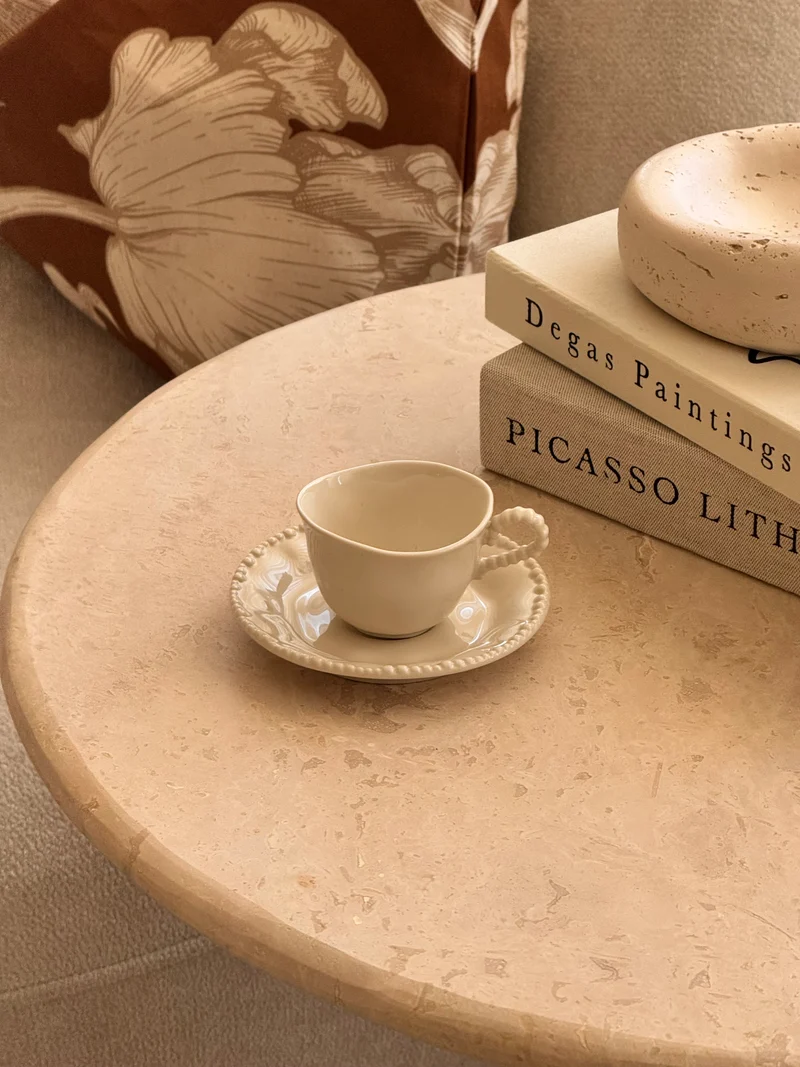 Pearl Beige Mokkatassen Set