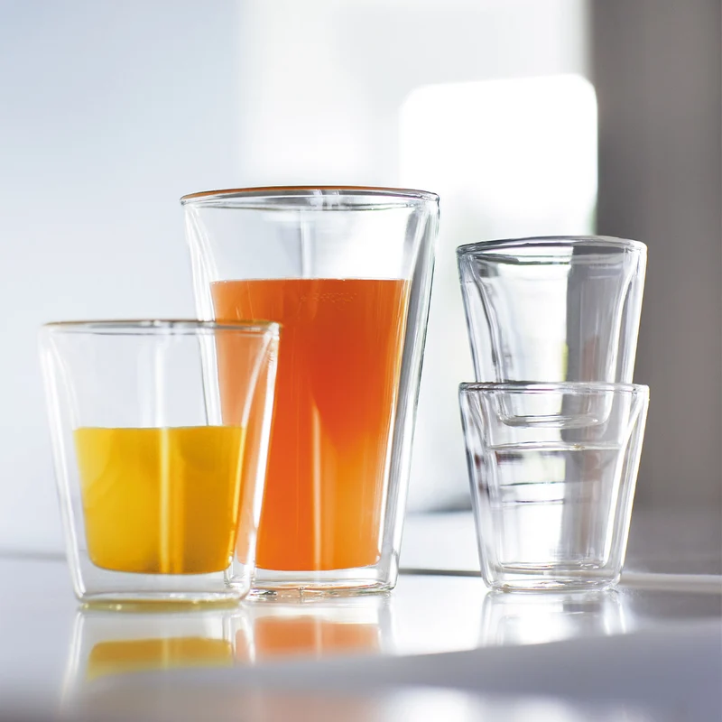 Bodum Doppeltwandige Kaffee- und Teegläser Kanne - Patentiertes Ventil - 200 ml - 2 Stück