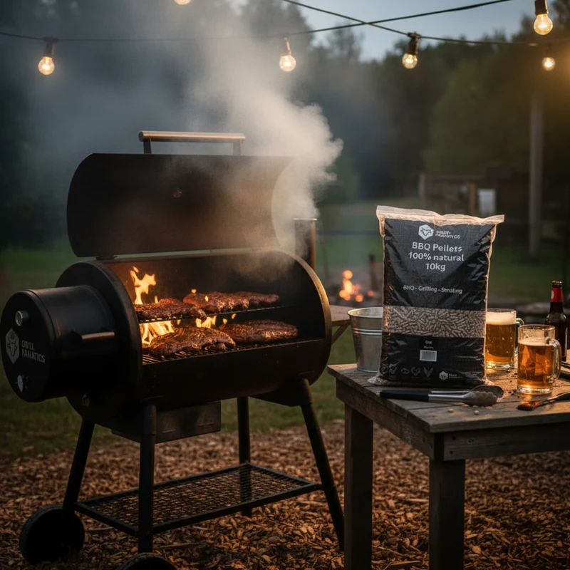 Cookinglife Pizzaofen Startset Holzgefeuert - Mit 10 kg Eichenpellets, Pizzaschaufel & Pizzaschneider