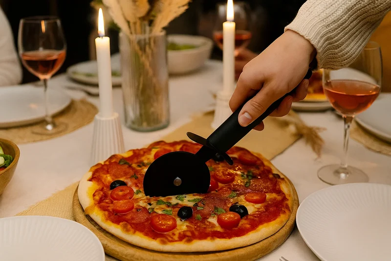 Cookinglife Pizzaofen Startset Holzgefeuert - Mit 10 kg Eichenpellets, Pizzaschaufel & Pizzaschneider