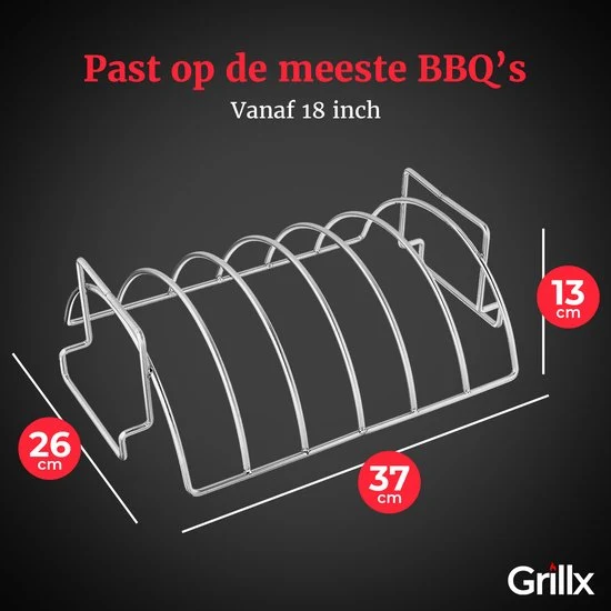 GrillX BBQ Sparerib Halter