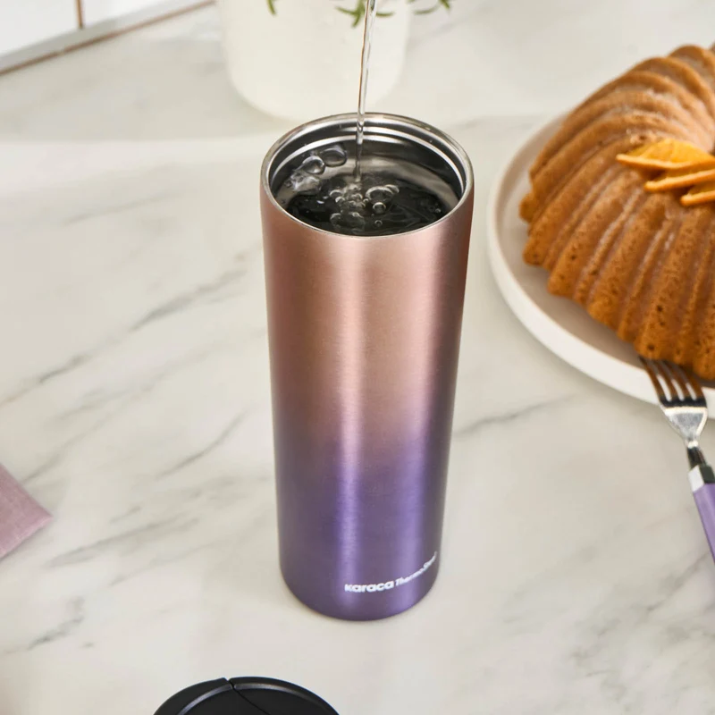 Karaca Violet, Edelstahl Thermosflasche, 450ML