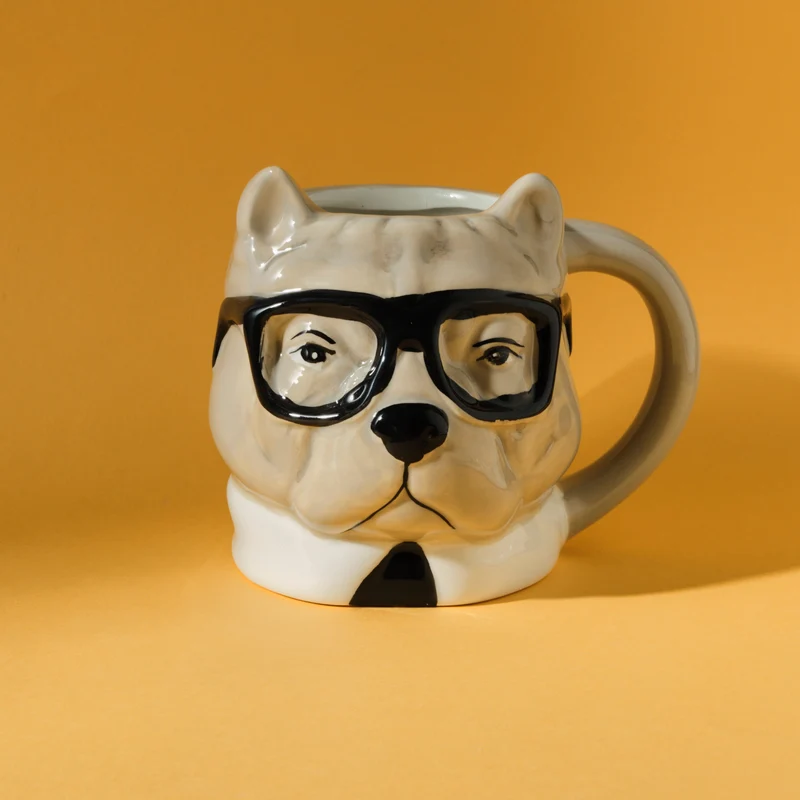 Karaca Tier Bulldogge Tasse-Set