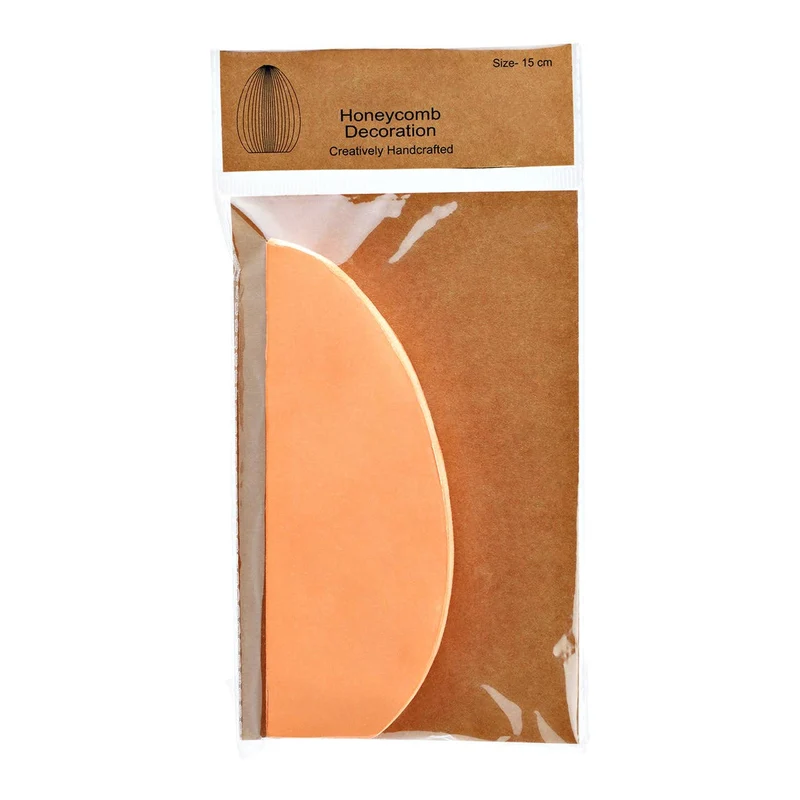 Honeycomb Osterei aus Papier/Pappe Peach