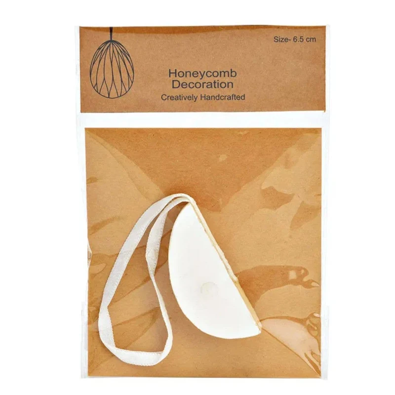 Hänger Honeycomb Osterei aus Papier/Pappe Weiß