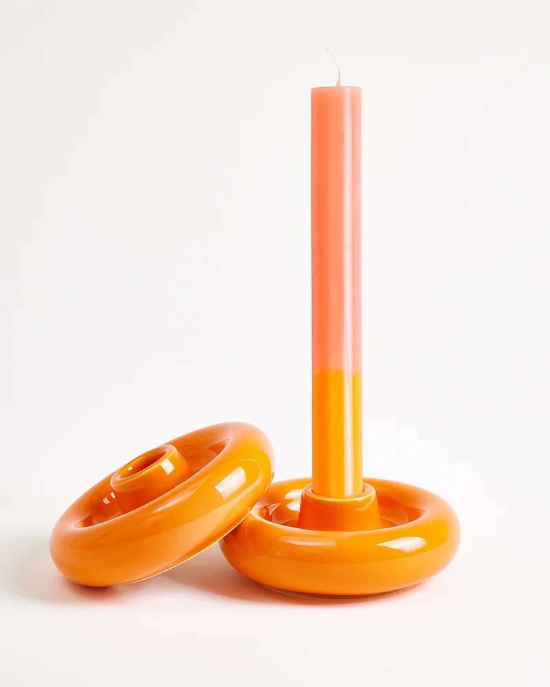 Seia Kerzenhalter groß orange