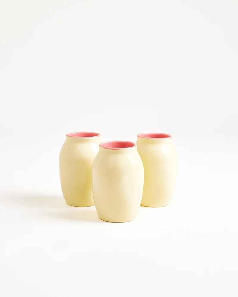 Sombra Vase S gelb rosa