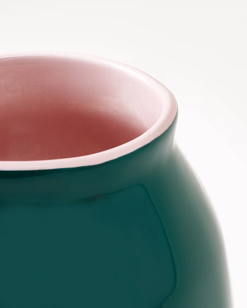 Sombra Vase M dunkelgrün rosé