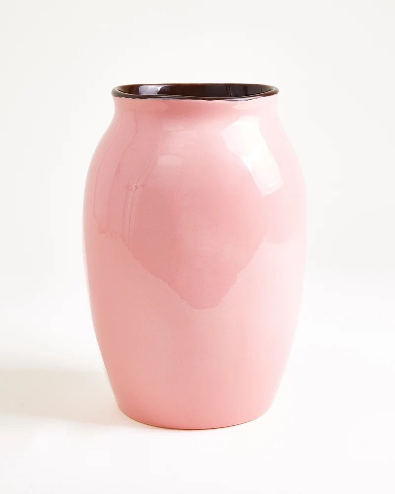 Sombra Vase L rosa braun