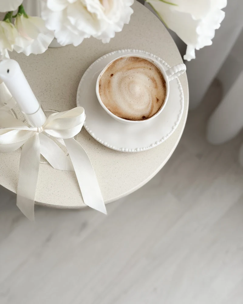 Pearl White Kaffeetassen Set