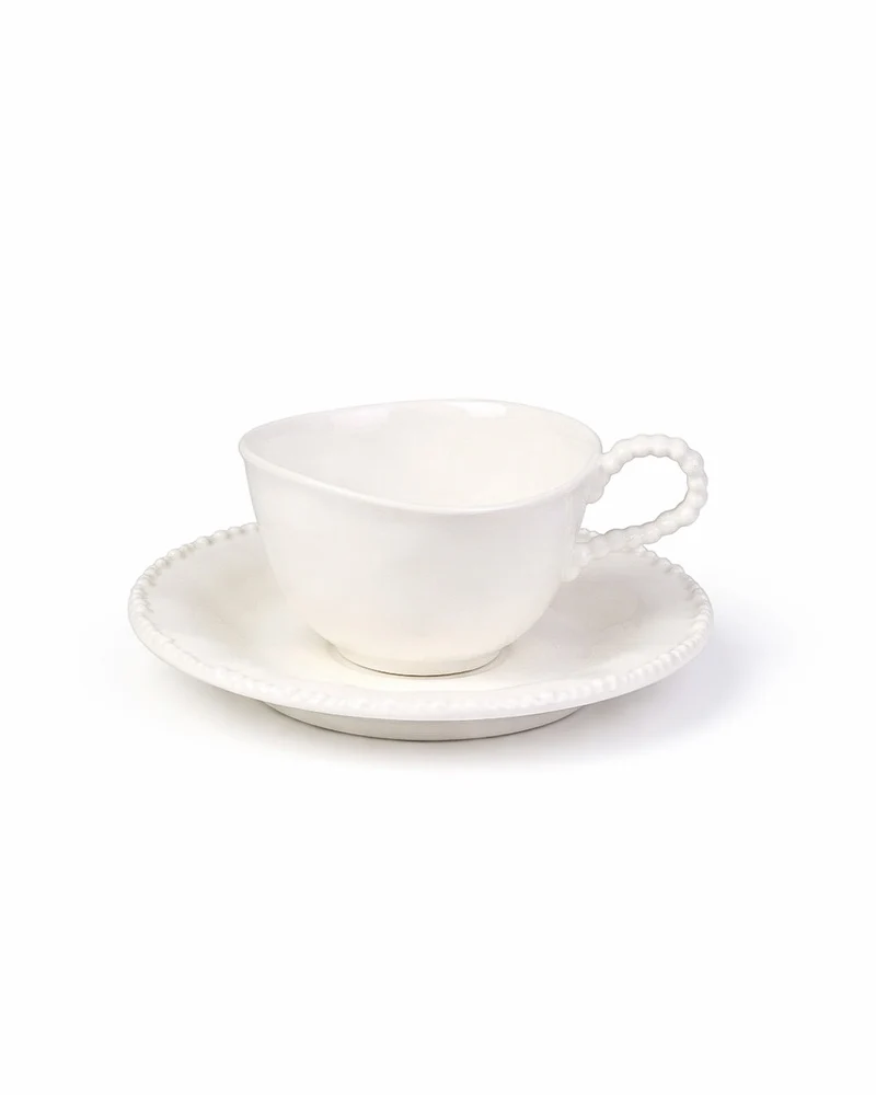 Pearl White Kaffeetassen Set
