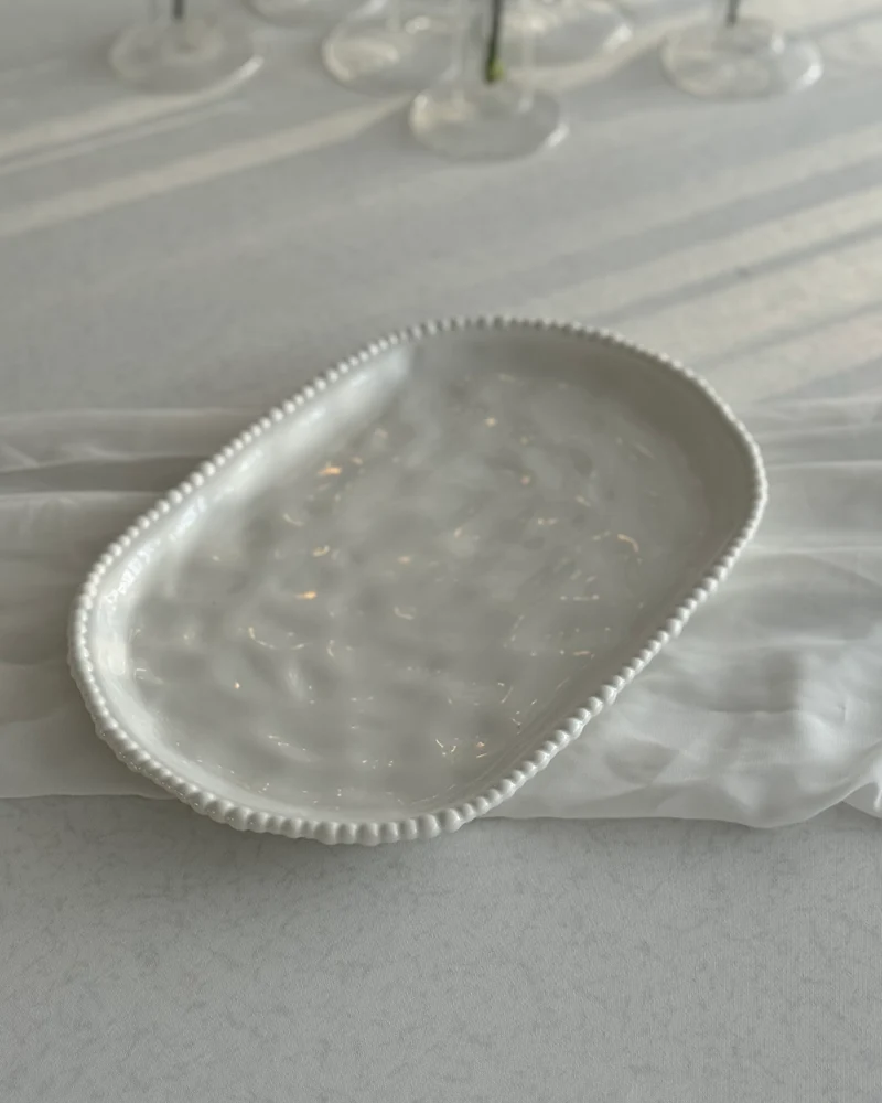 Pearly White Servierplatte 30x20cm