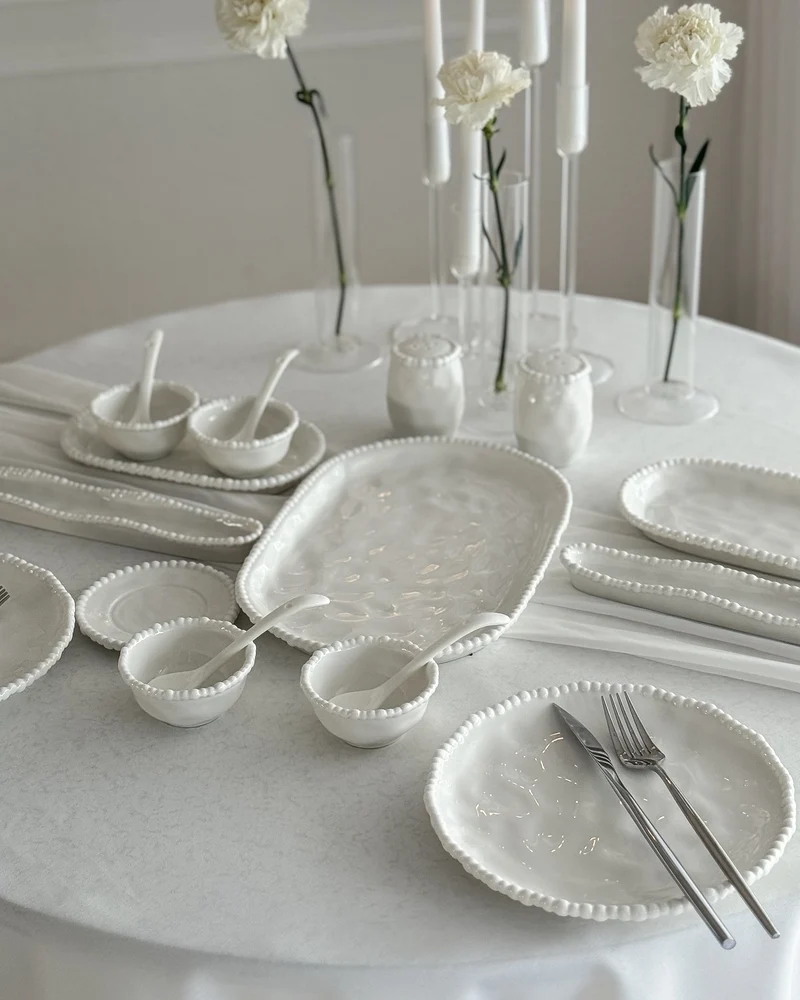 Pearly White Breakfastset 31-Teilig