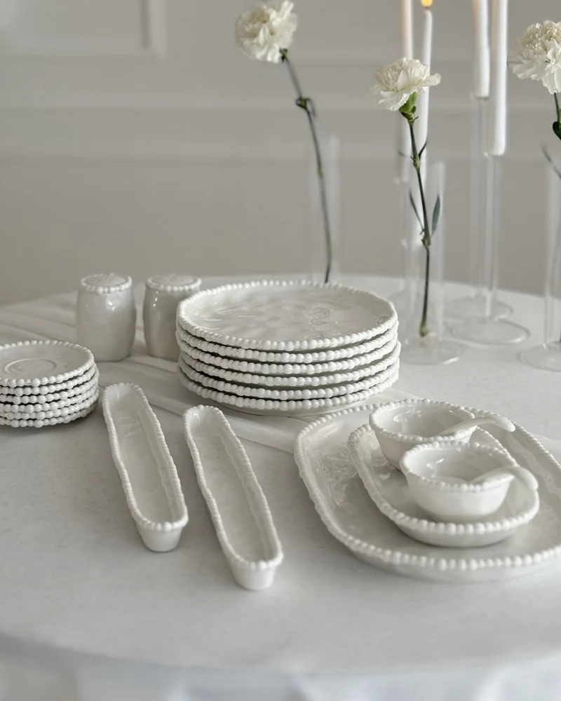 Pearly White Breakfastset 31-Teilig