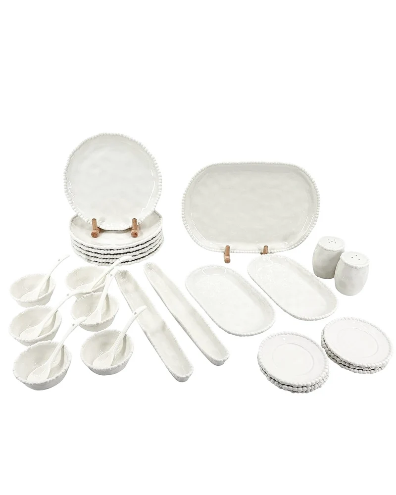 Pearly White Breakfastset 31-Teilig