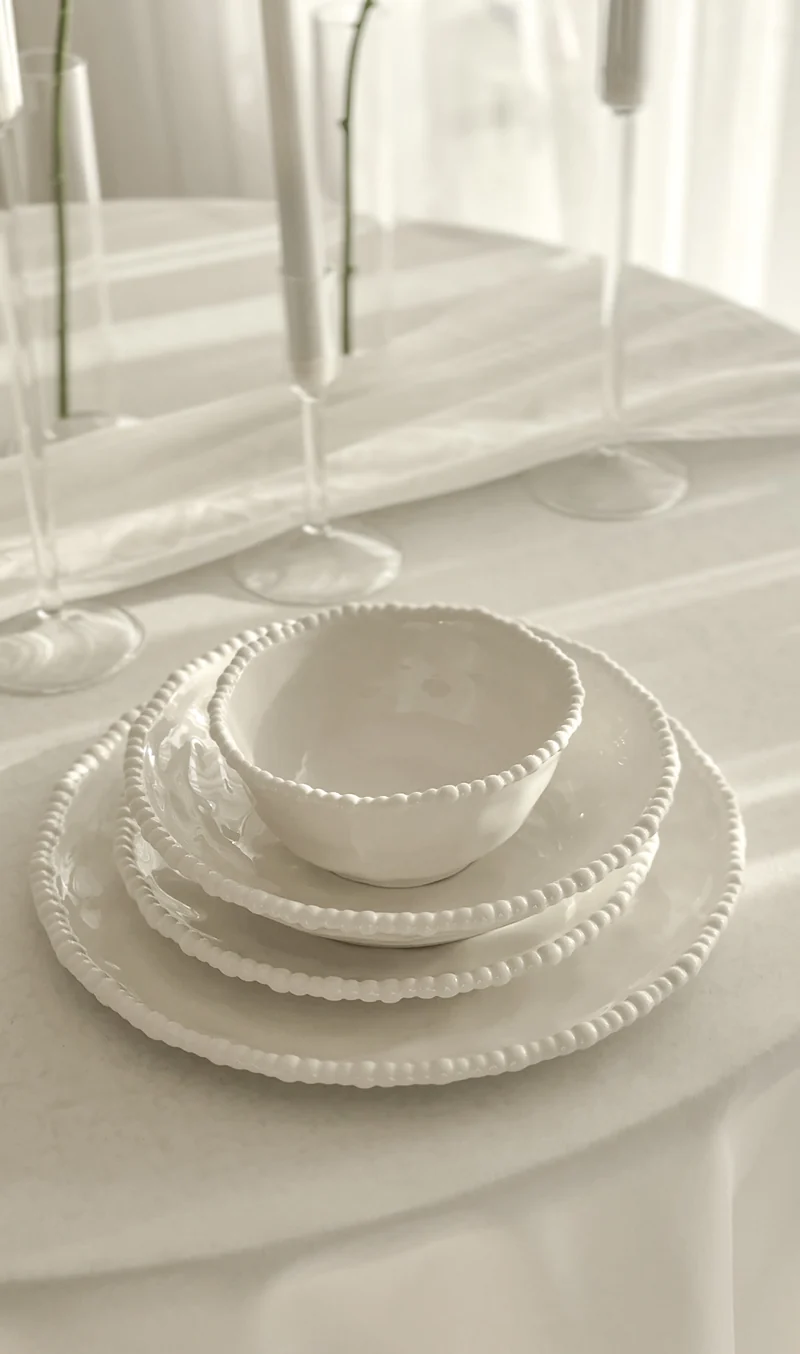 Pearly White Geschirrset 26-Teilig