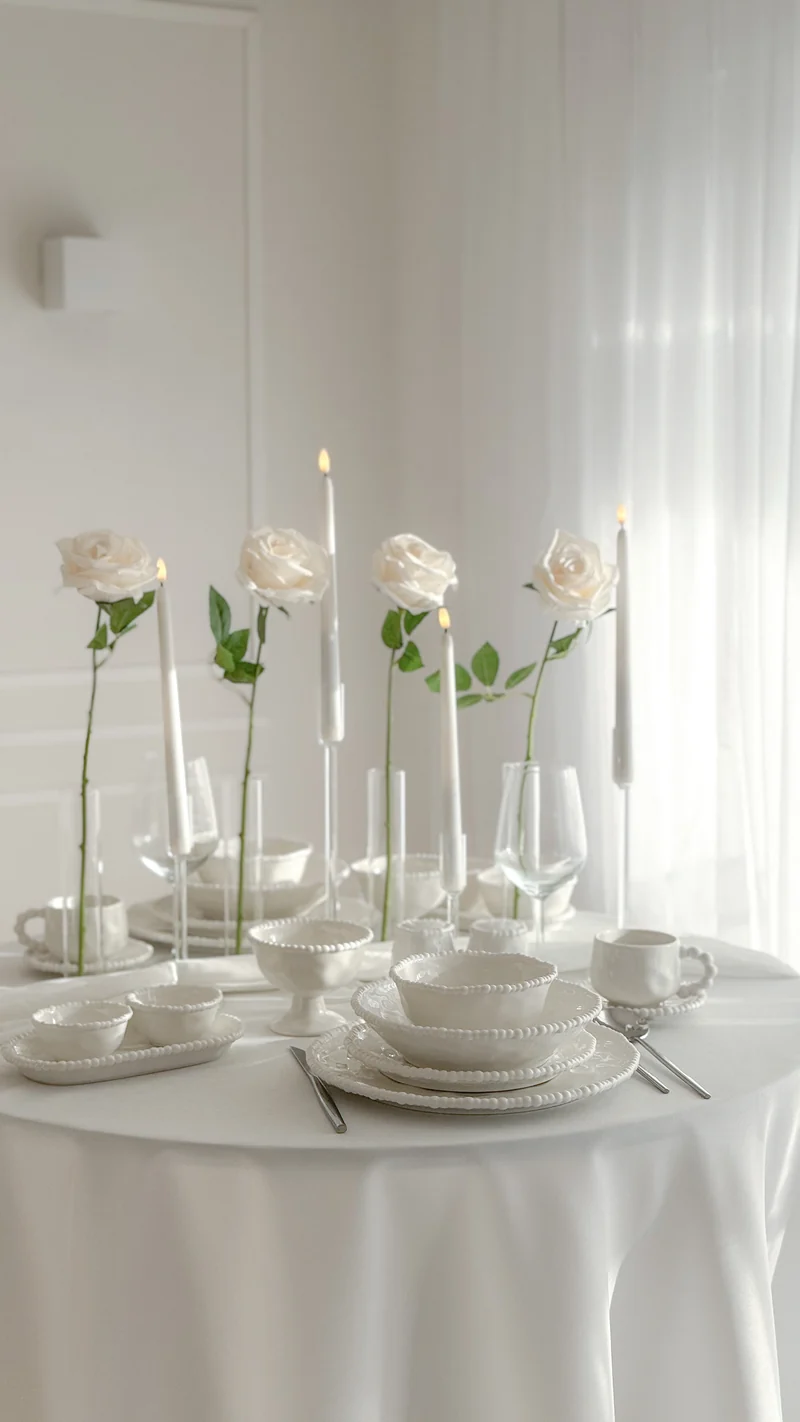 Pearly White Geschirrset 26-Teilig