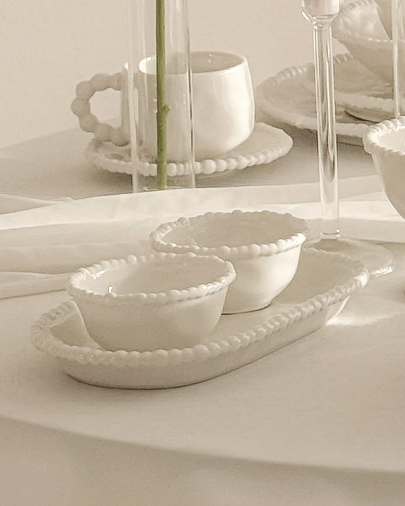 Pearly White Dipschalen 6er Set