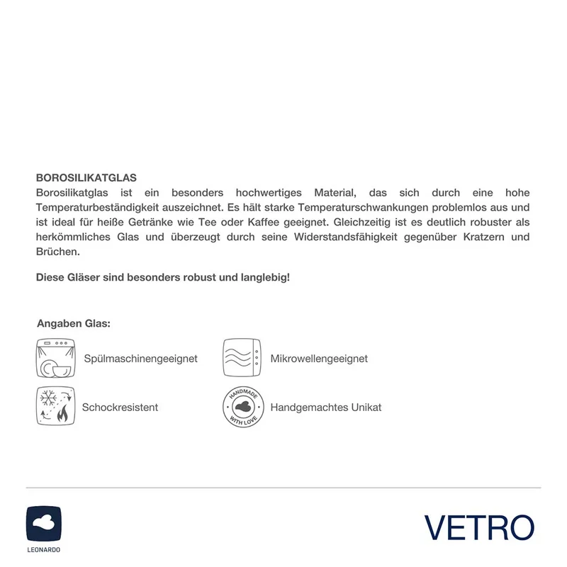 Schale VETRO 9 cm 2er-Set + 2 Eislöffel