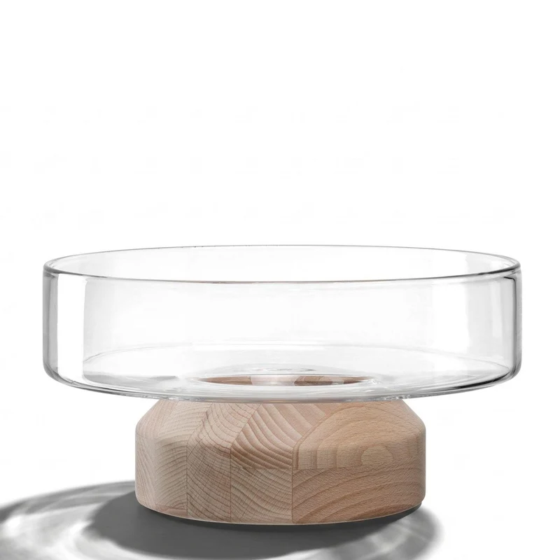 Schale LEGNO 27 cm auf Holzsockel