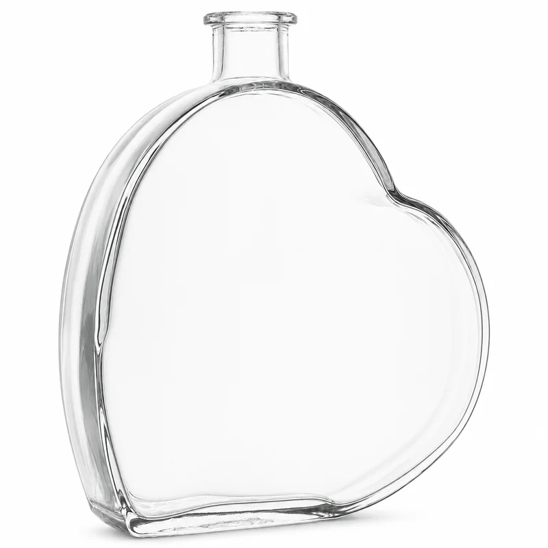 Herzflasche Passion 500 ml Weiß 19 mm RB
