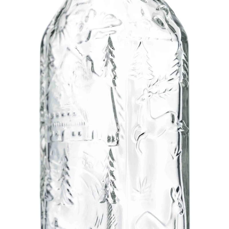 Kirschwasserflasche 500 ml 31,5 mm Deep Schwarzwald-Motiv