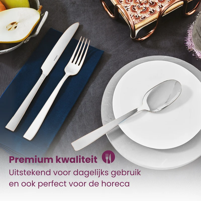 Sambonet Besteckset Flat - Schwarz - 24-teilig / 6 Personen