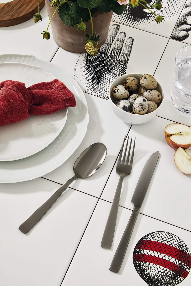 Sambonet Besteckset Flat - Schwarz - 24-teilig / 6 Personen