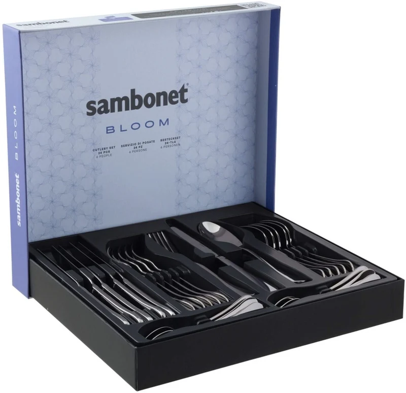 Sambonet Besteckset Bloom - Edelstahl - Monoblock - 24-teilig / 6 Personen