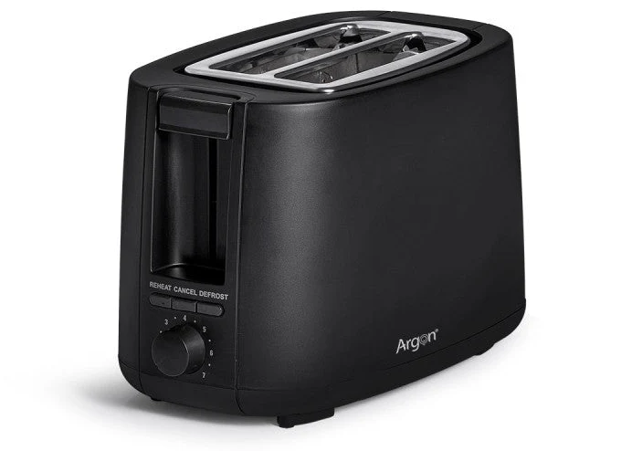 Argon Toaster Matt Schwarz - 2 Schlitze - 750 W
