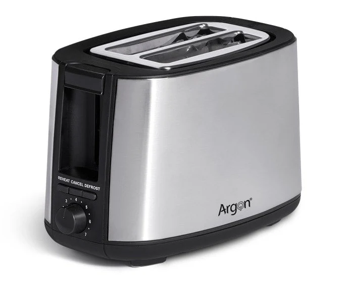 Argon Toaster RVS / Matt Schwarz - 2 Schlitze - 750 W